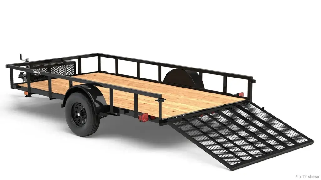 Carry-On 5.5x10 Treated Wood Floor Trailer with Pipe Top Rail