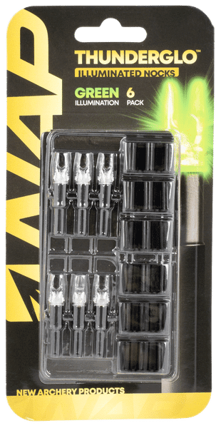 NAP ILLN-GR-6PK ILLUMINATED NOCK GREEN 6PK