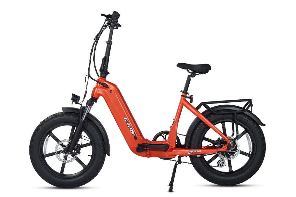 E-Flow Folding Fat Tire E-Bike (Radio Orange)