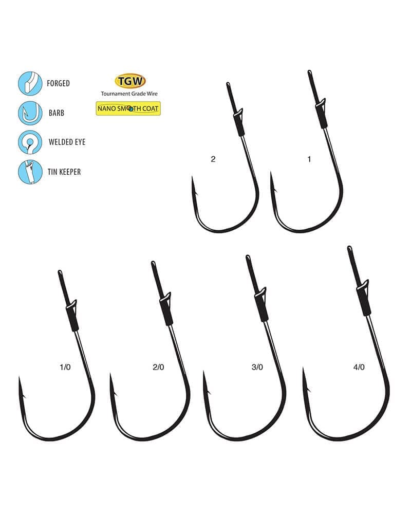 Gamakatsu 357214 Gamakatsu G-Finesse Heavy Cover Worm (4 Pack) - Nano Coat