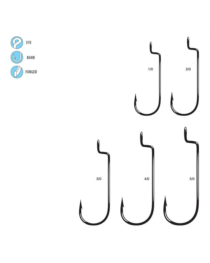 Gamakatsu 54415 Gamakatsu Nano Alpha Worm Hooks - RB Black