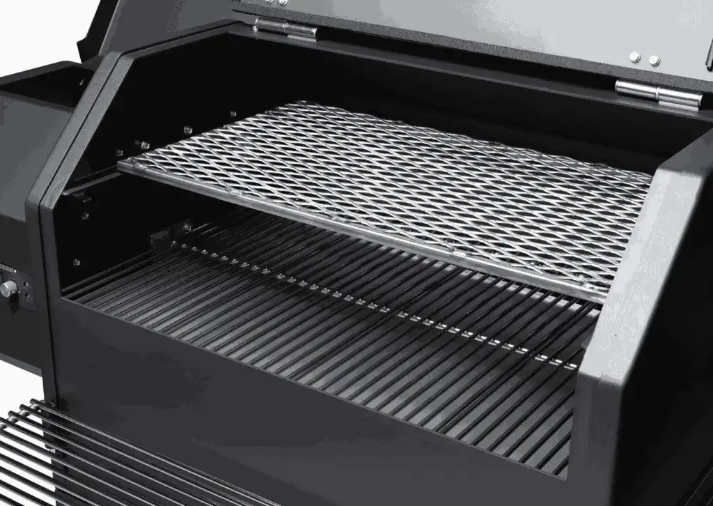 Yoder 9612B22-000 YS640S Comp (Black) + Stainless Steel Shelves + 2nd Level Slide-Out Cooking Shelf