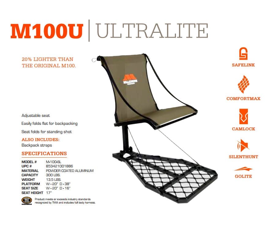 Millennium Tree stands M-100-SL Ultralight Hang On