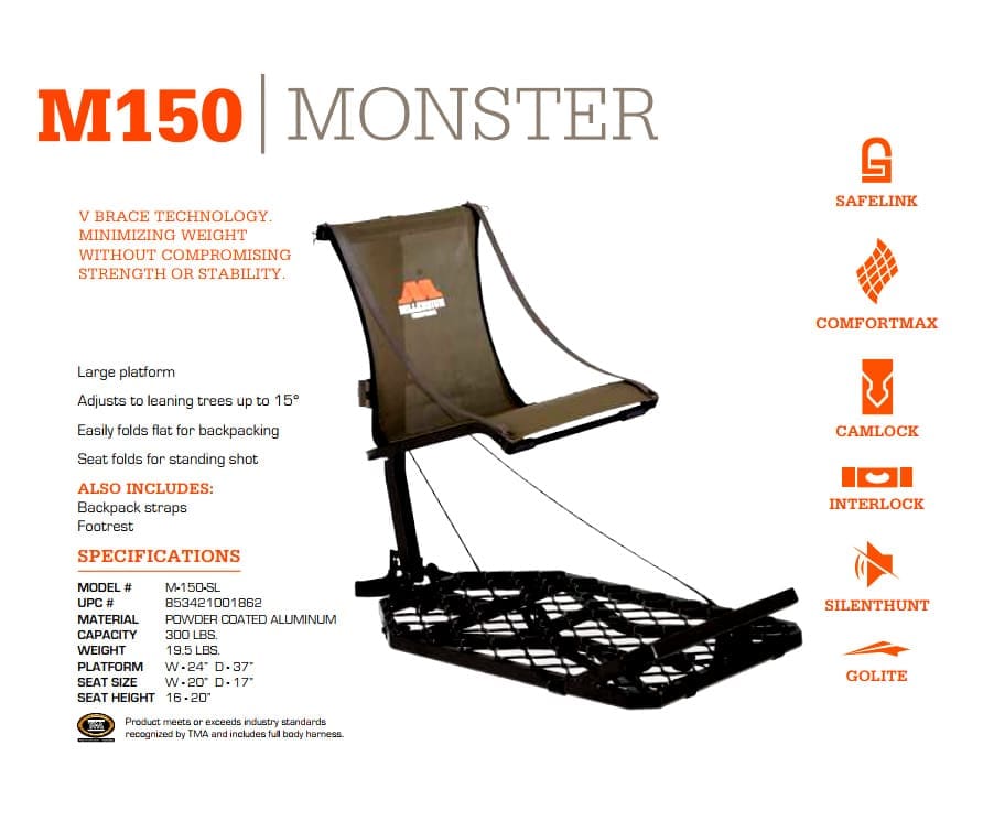 Millennium Tree stands M-150-SL Monster Hang On Stand