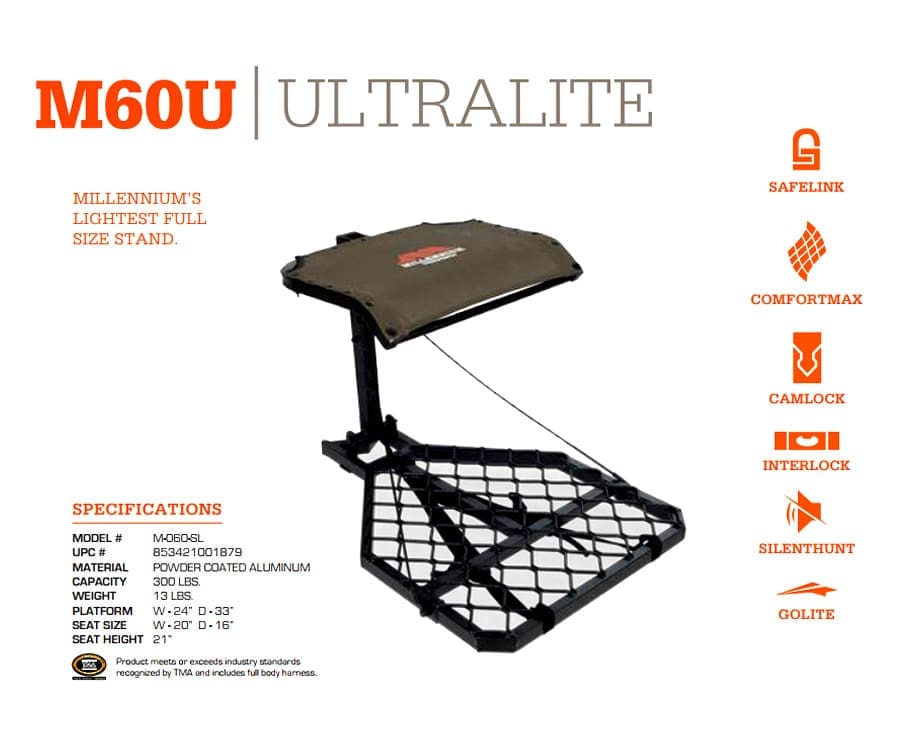 Millennium Tree stands M-060-SL Ultralite Hang On