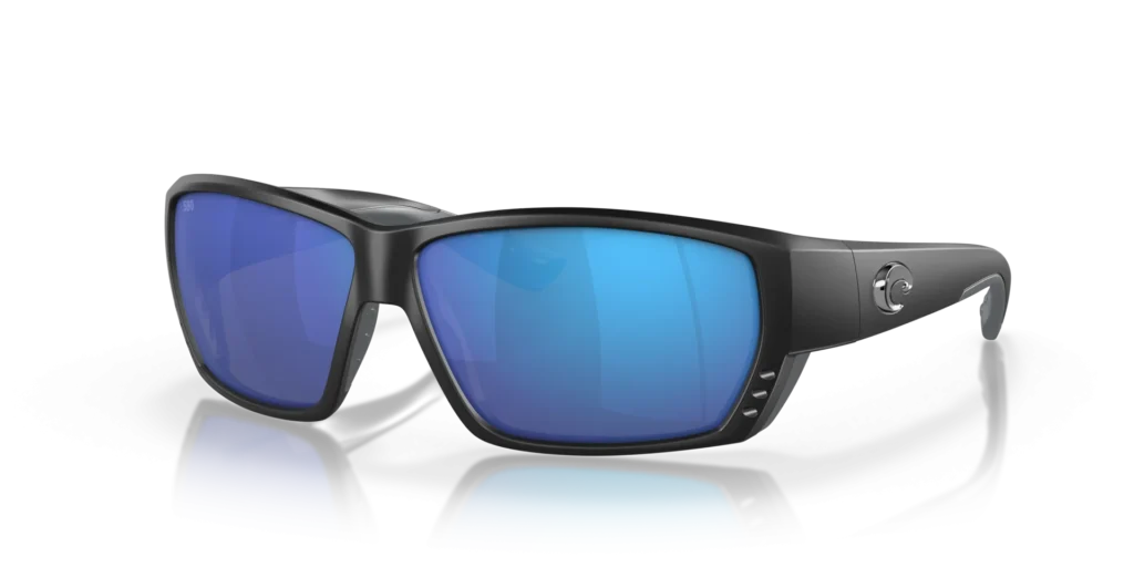 Costa Tuna Alley 580G Polarized Sunglasses - Matte Black / Blue Mirror