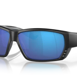 Costa Tuna Alley 580G Polarized Sunglasses - Matte Black / Blue Mirror