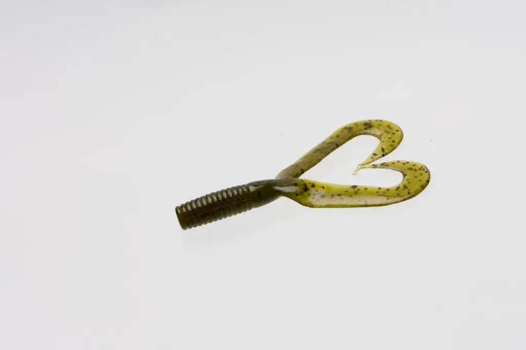 ZOOM 020-025 ZOOM Creepy Crawler Twin Tail 3" Green Pumpkin