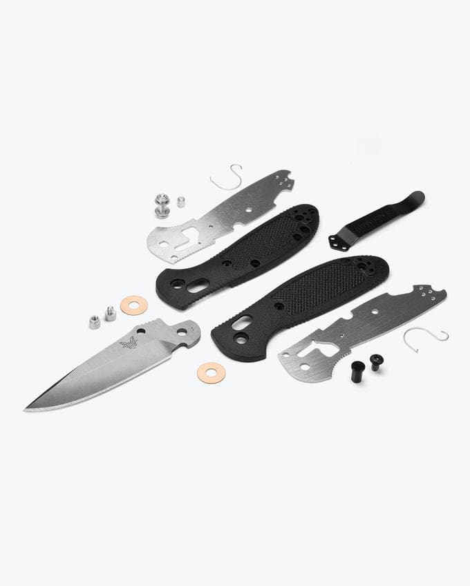 Mini Griptilian® Drop-Point Knife - Black Grivory®