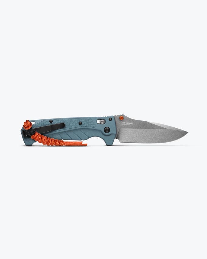 Adira™ Drop-Point Knife - Depth Blue Grivory® Handle