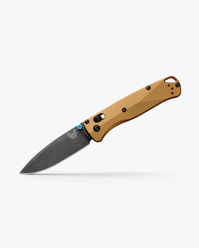 Bugout® Drop-Point Knife - Burnt Brass Aluminum Handle