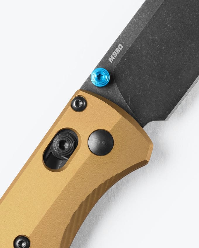 Bugout® Drop-Point Knife - Burnt Brass Aluminum Handle