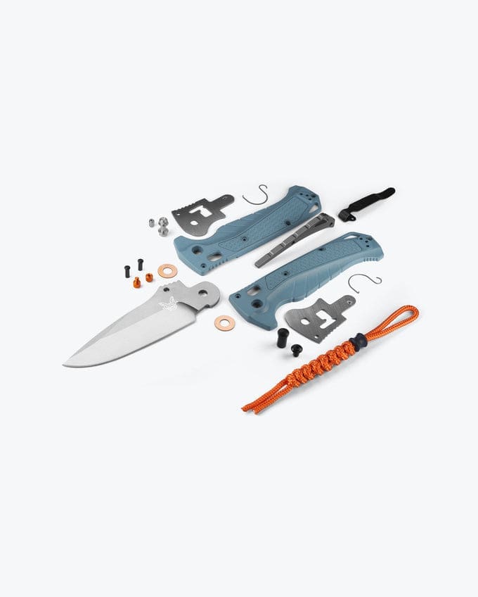 Adira™ Drop-Point Knife - Depth Blue Grivory® Handle