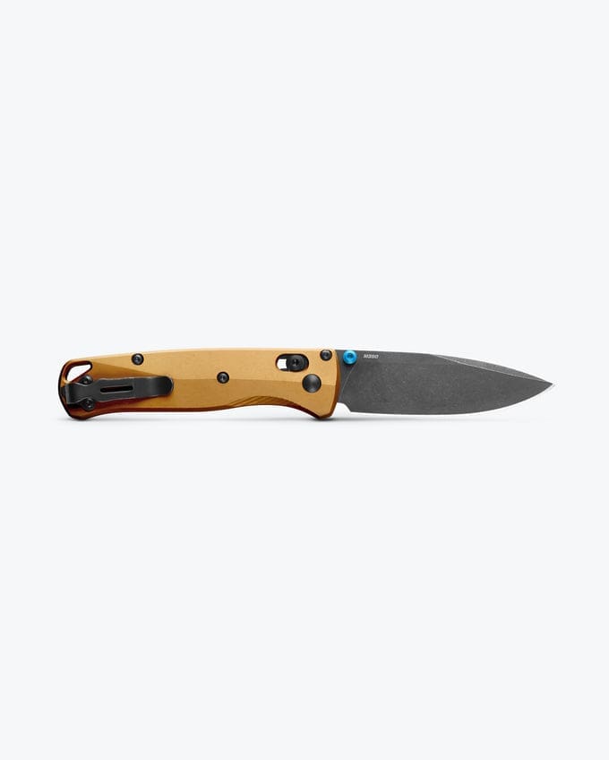 Bugout® Drop-Point Knife - Burnt Brass Aluminum Handle