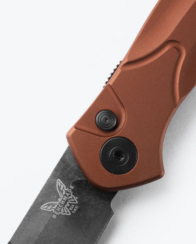Auto Osborne Reverse Tanto Knife - Burnt Copper Aluminum
