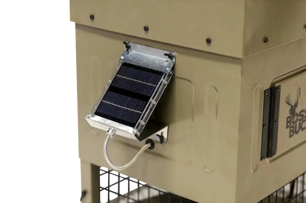 300# STAND & FILL SLED FEEDER W/ DIVERTER PLATE & SOLAR PANEL