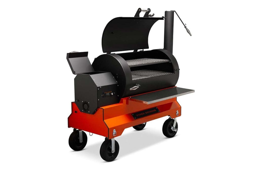 Yoder Smokers 9512O43-000 YS1500S Comp Cart (Orange) + Stainless Steel Front Shelf + 2
