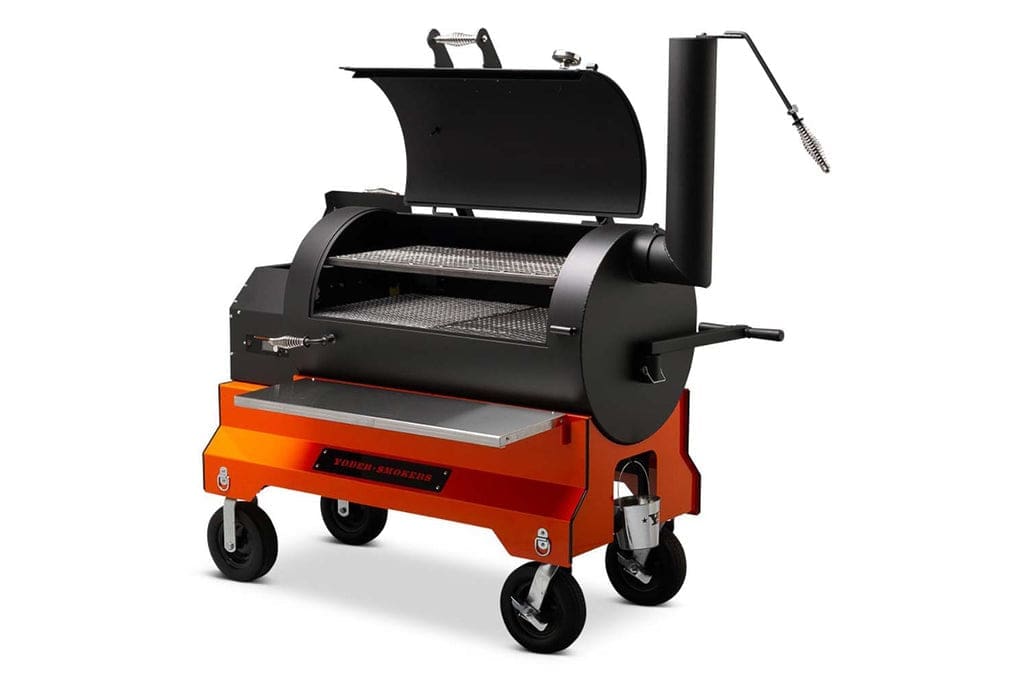 Yoder Smokers 9512O43-000 YS1500S Comp Cart (Orange) + Stainless Steel Front Shelf + 2