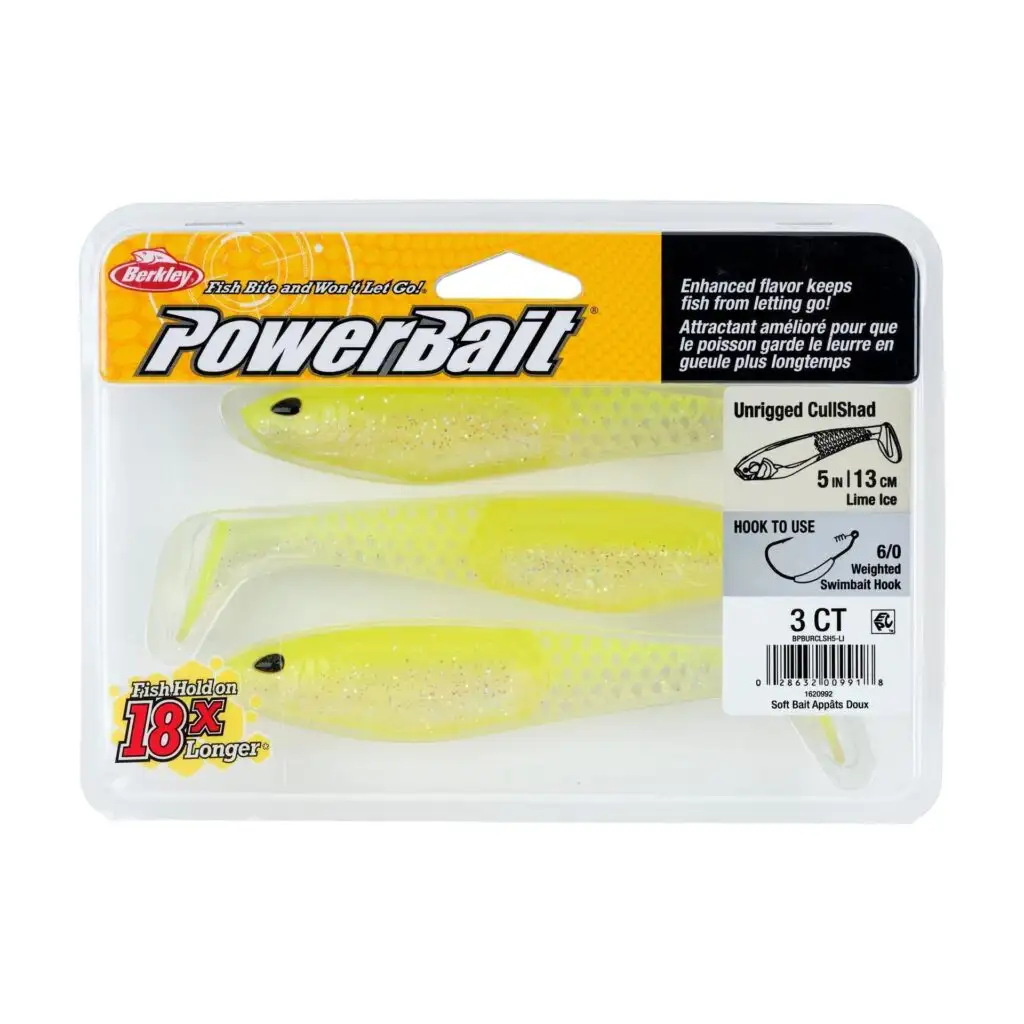 Berkley5 inHD Ghost GizzardPowerBait Unrigged CullShad