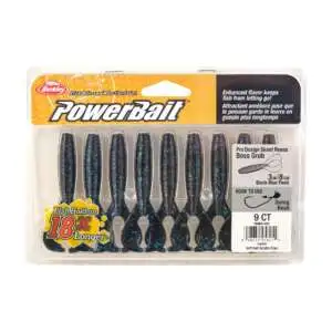 BerkleyPowerBait The Boss Grub/Blister/Black Blue Fleck