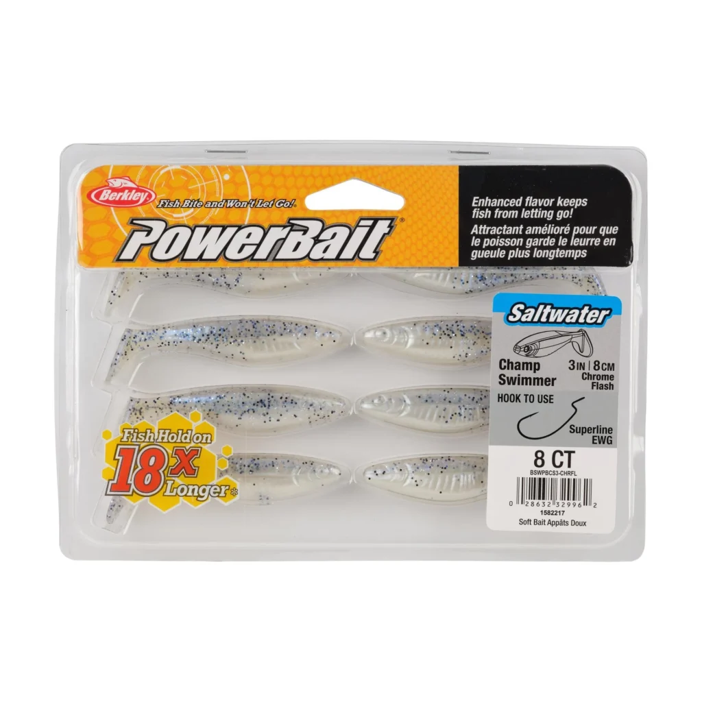 Berkley PowerBait Saltwater The Champ Swimmer 3" - Chrome Flash