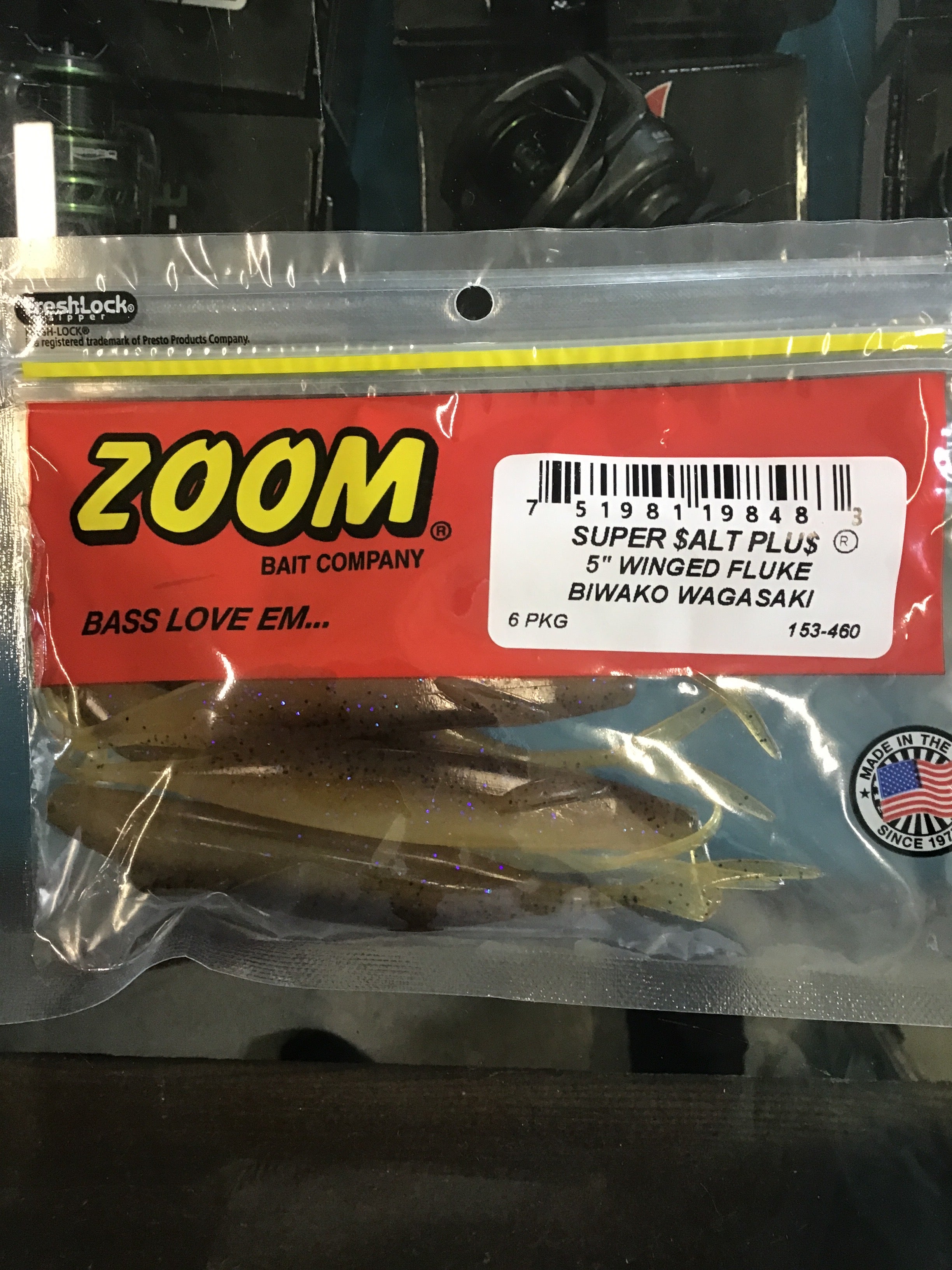 Zoom Winged Fluke 5in Biwako Wagasaki 6pk
