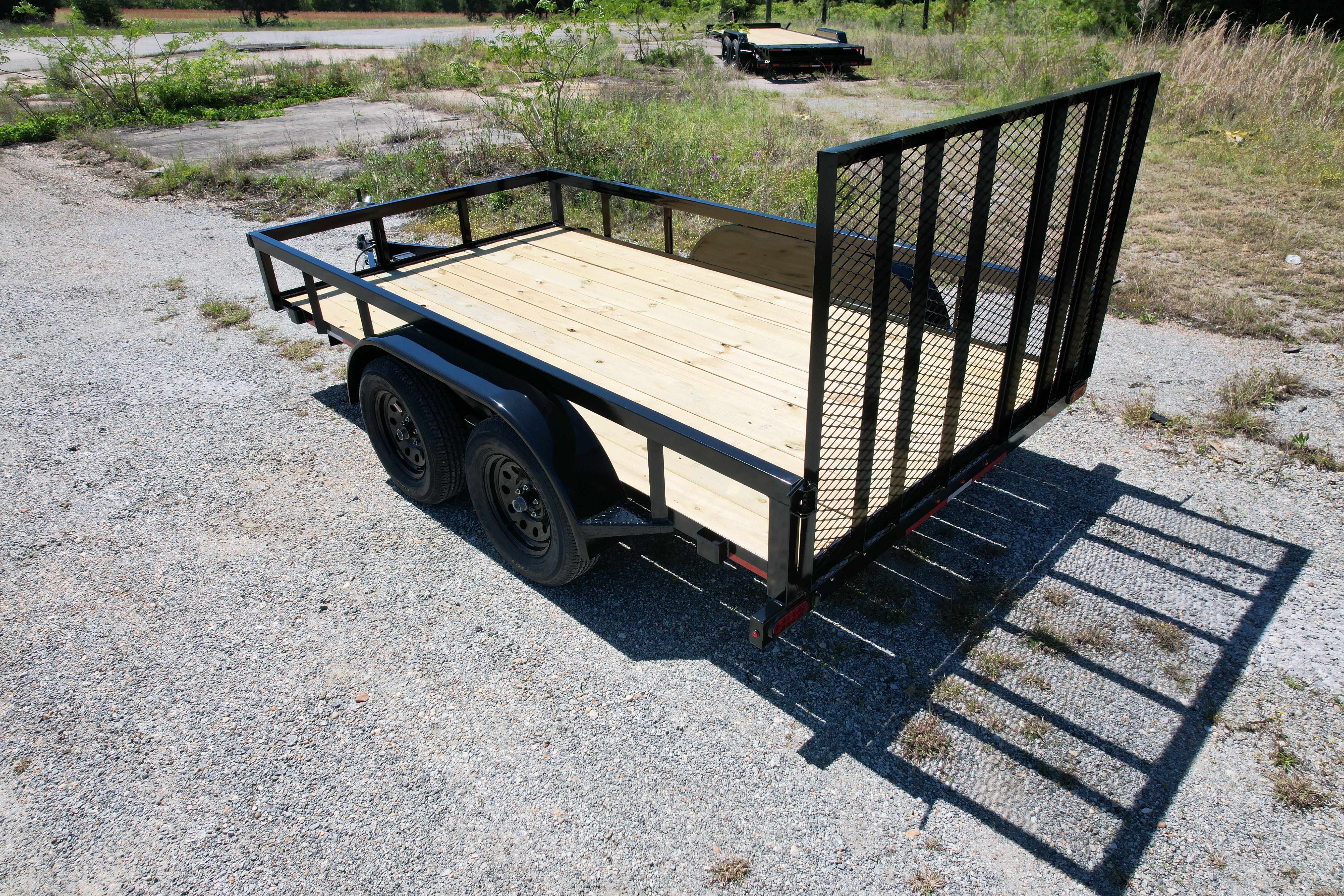 Caliber 6x12 Heavy Duty Tandem Axle Tube Top Utility Trailer with 2' Mesh Sides