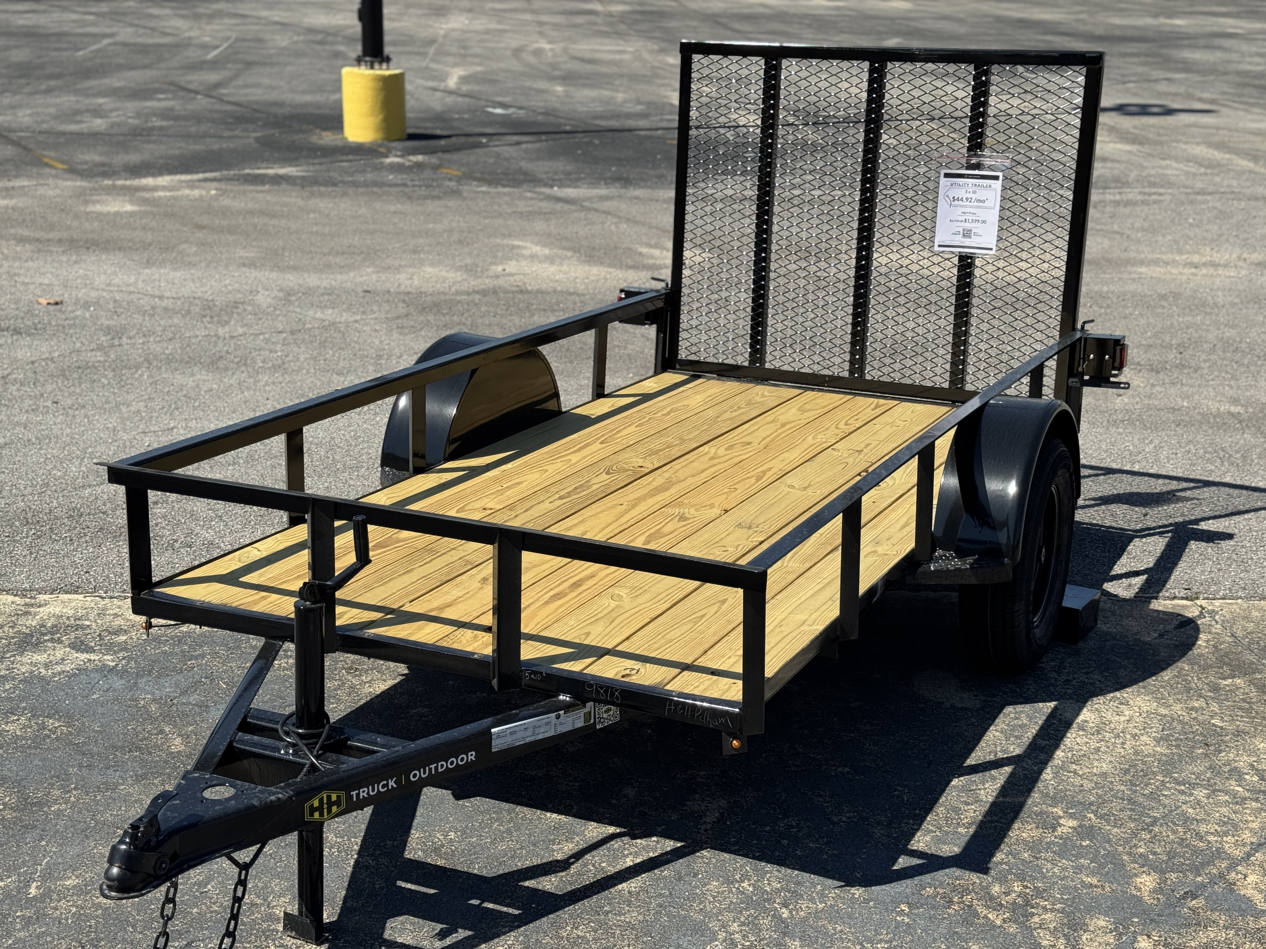 Bye-Rite 5x10 Light Duty Single Axle Utility Trailer w/ 1' Mesh Sides - UL510MS1