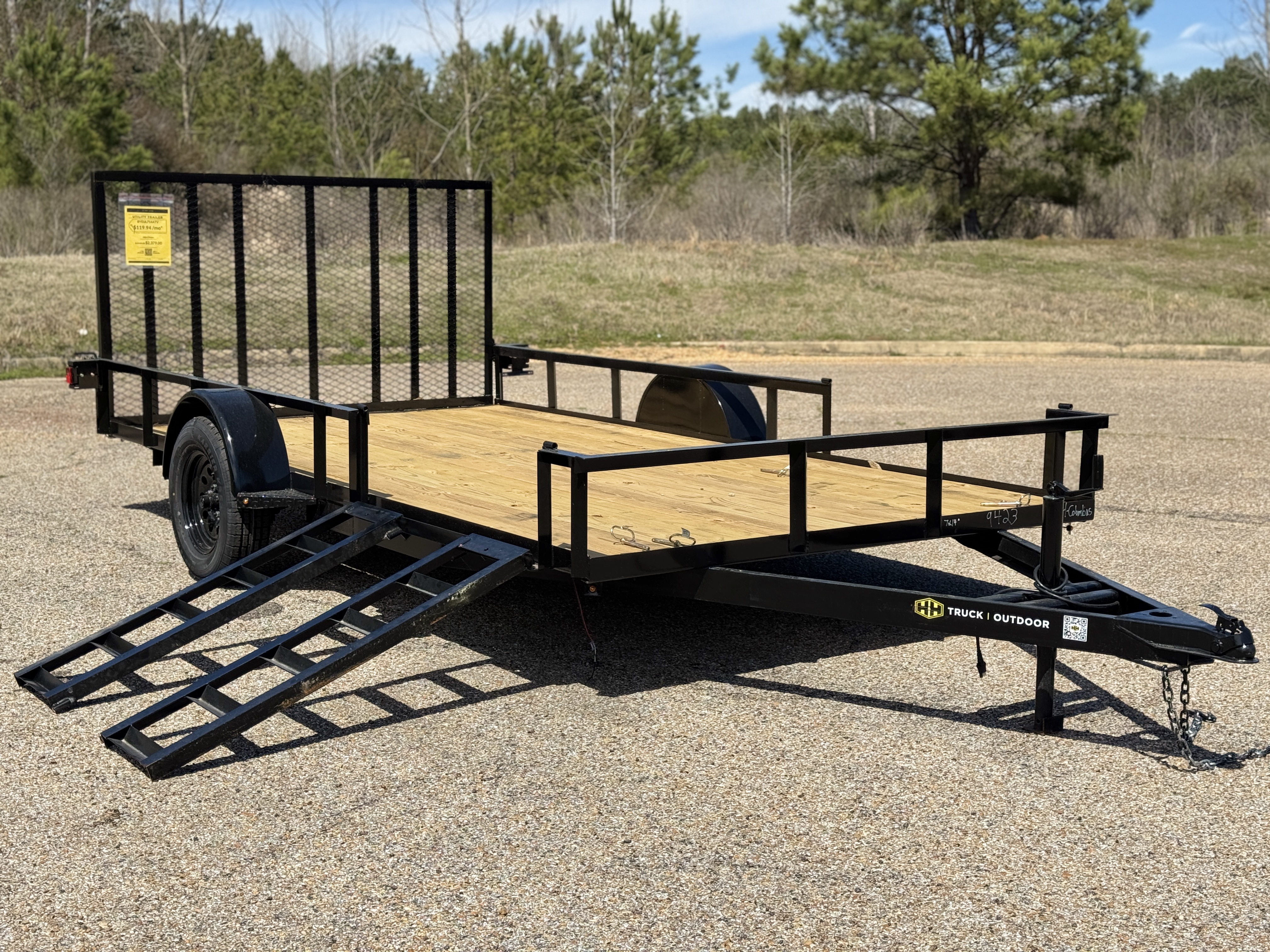 Bye-Rite 7x14 Light Duty Single Axle Utility Trailer ATV - BYEUL714ATV