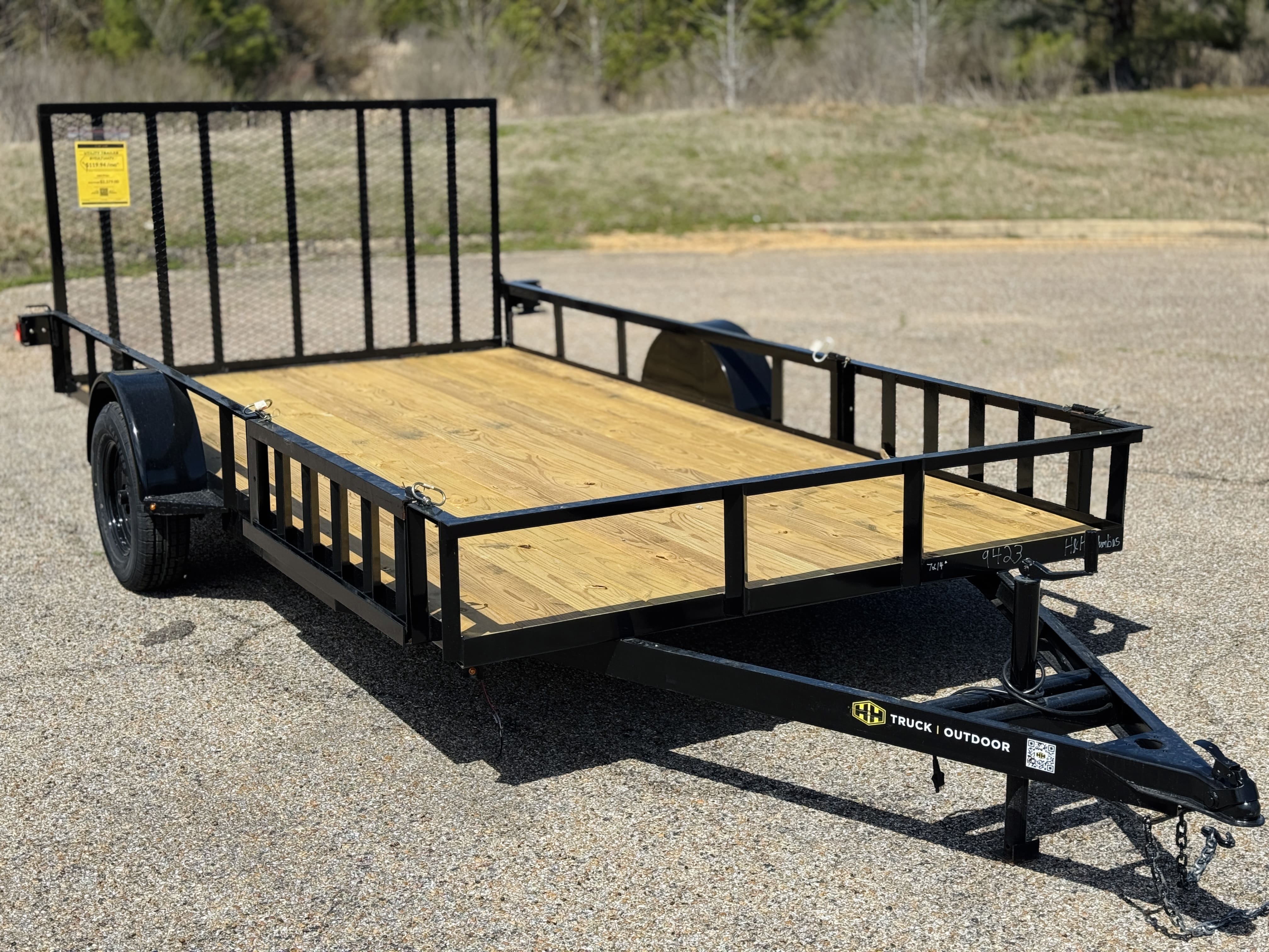 Bye-Rite 7x14 Light Duty Single Axle Utility Trailer ATV - BYEUL714ATV