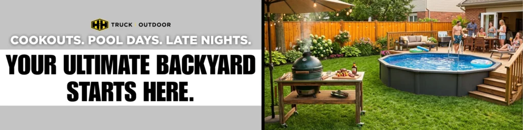 H&H Truck and Outdoor storefront banner for the ultimate Alabama backyard setup