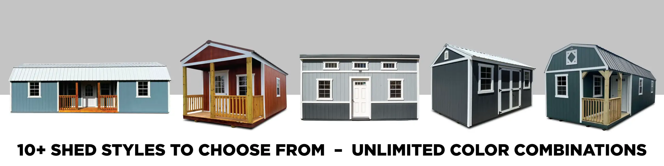 Customizable H&H wood shed installed in a backyard