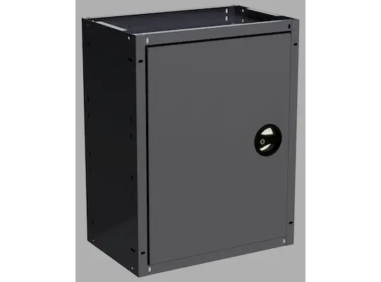 Single Shelf Cargo Van Storage Cabinet with Lock – 24″H x 18.5″W x 12″D