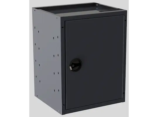 Single Shelf Cargo Van Storage Cabinet with Lock – 24″H x 18.5″W x 16″D