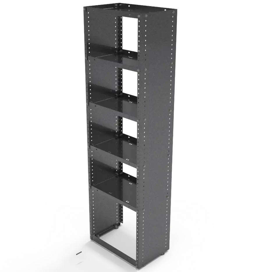 Solid End Shelving Module – 60″H x 19″W x 12″D