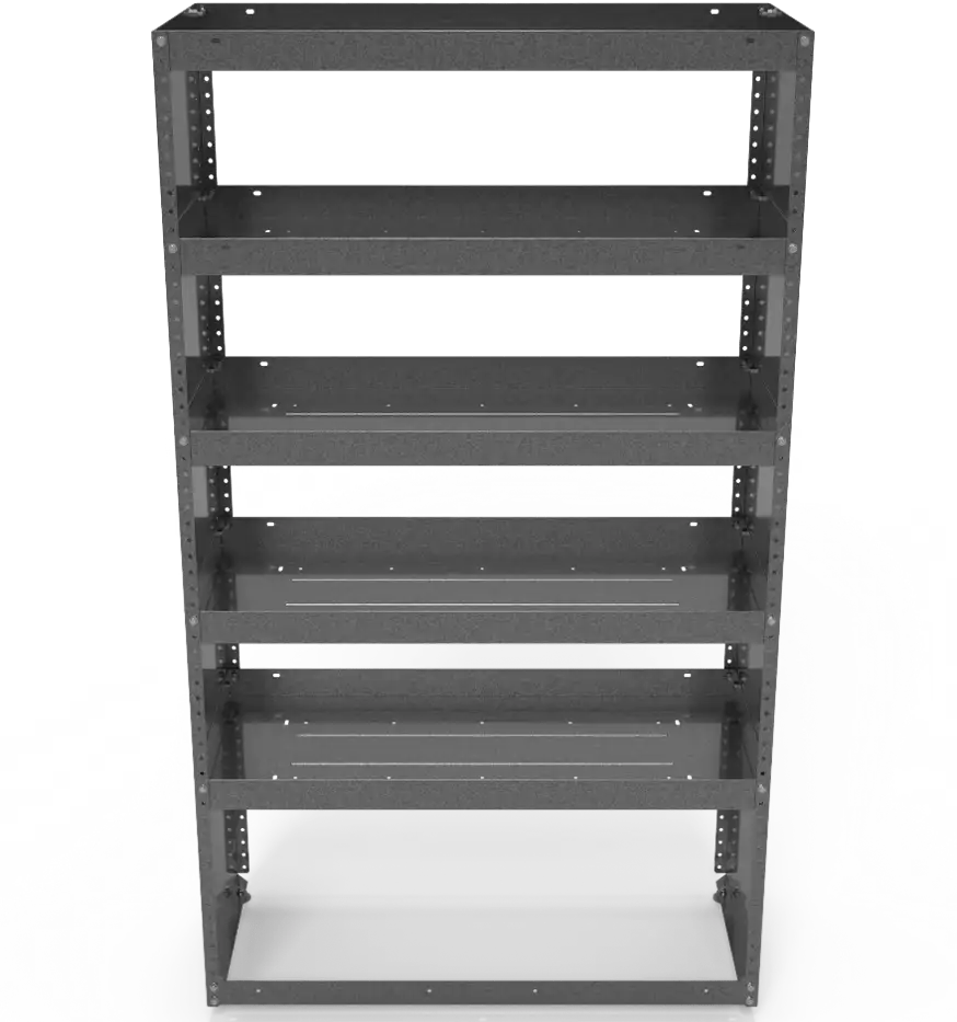 16″ Deep Solid End Shelving Module – 60″H x 37″W x 16″D