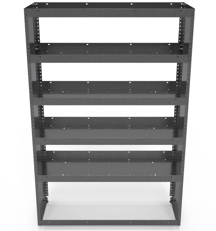 16″ Deep Solid End Shelving Module – 60″H x 43″W x 16″D
