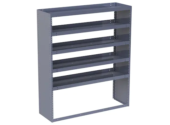 16″ Deep Solid End Shelving Module – 60″H x 51″W x 16″D
