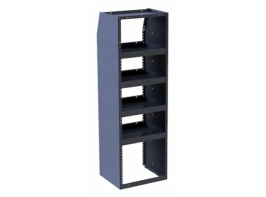 16″ Deep Tapered Shelving Module – 60″H x 19″W x 16″D