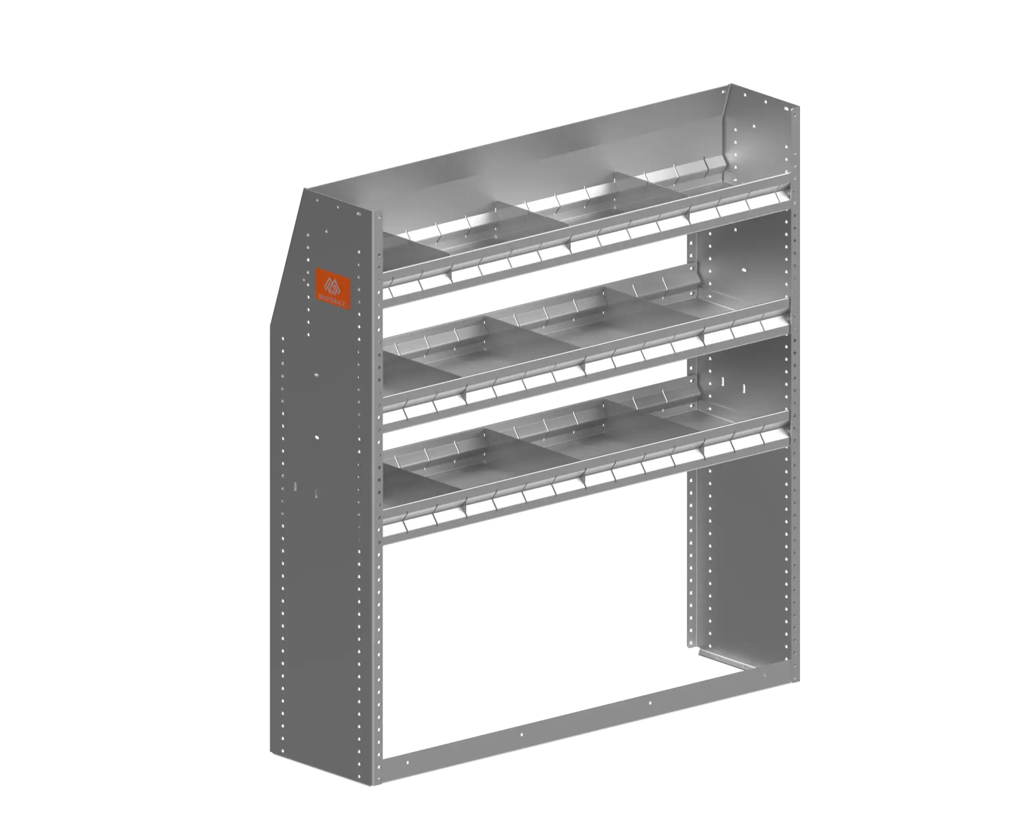 Aluminum Shelving Module – 46″ H x 43″ W x 12″ D