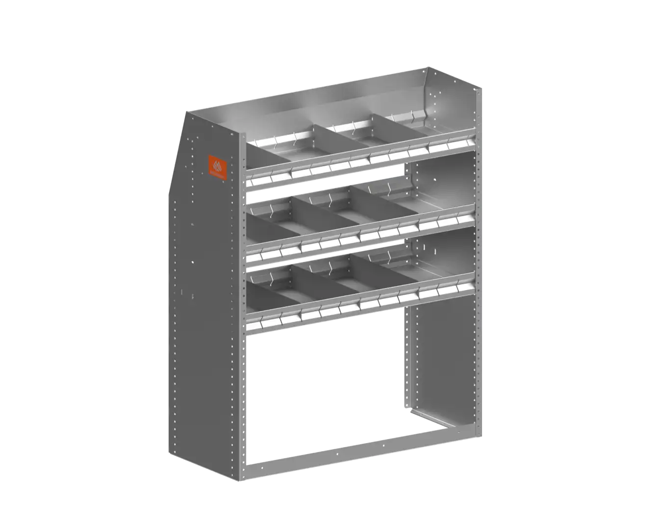 Aluminum Shelving Module – 46″ H x 37″ W x 16″ D