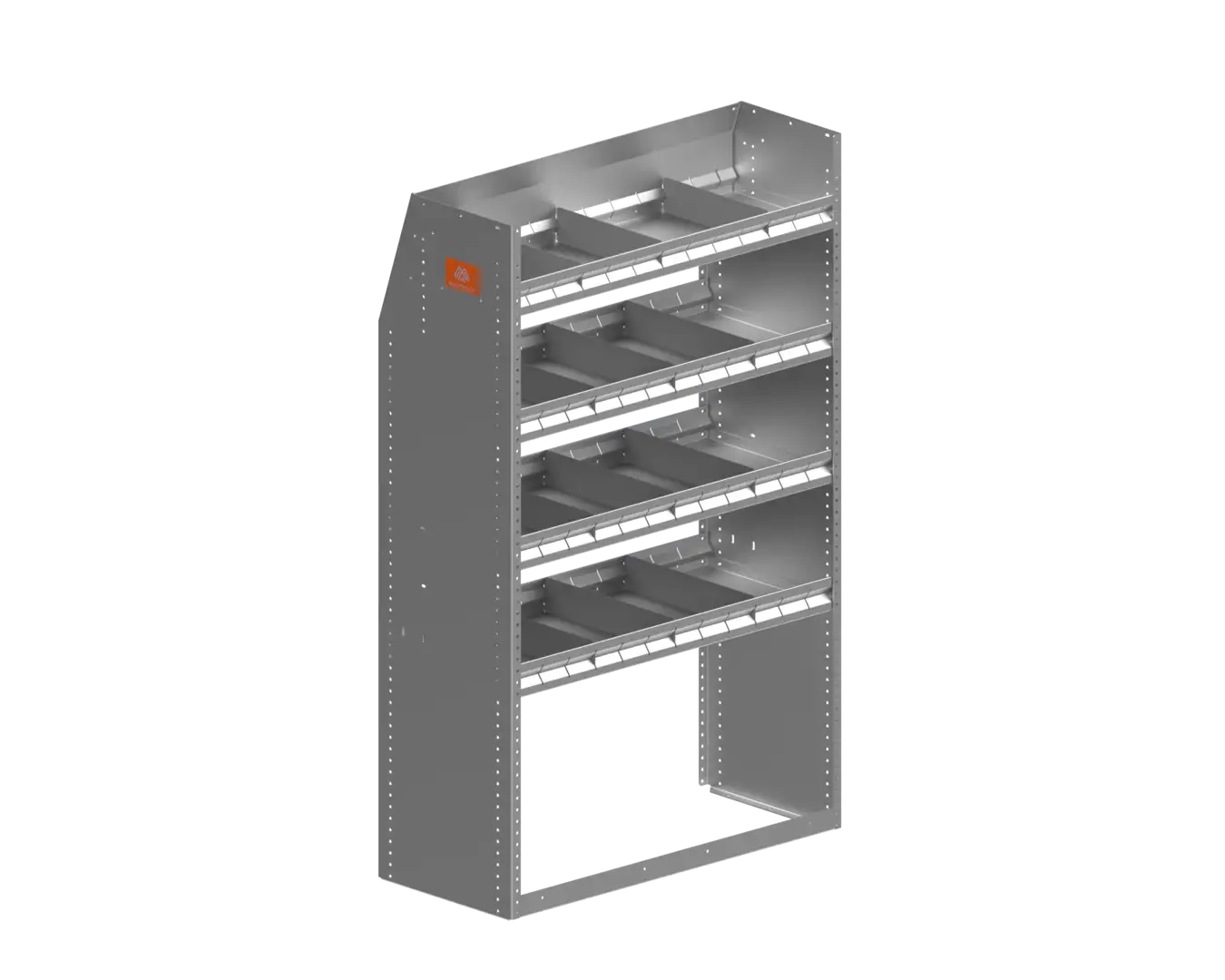 Aluminum Shelving Module – 60″ H x 37″ W x 16″ D