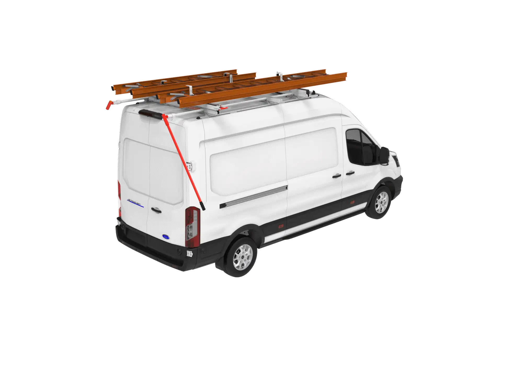 UPLYFT Ladder Rack, Double With Third Crossbow – Ford Transit Low Roof