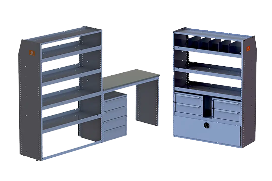 Locksmith Cargo Van Shelving Package – Medium and High Roof Vans