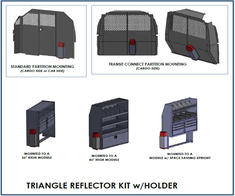 Safety Triangle Reflector Kit Holder