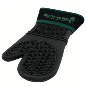 Heat-Resistant Silicone BBQ Mitt with Fabric Cuff