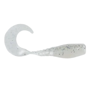Big Bite Baits Curly Tail Crappie Minnr 2" - Silver Glitter/Pearl