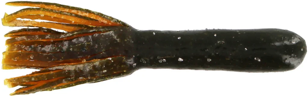 Big Bite Baits Tour Flipper Tube 4" - Green Pumpkin/Orange Tail