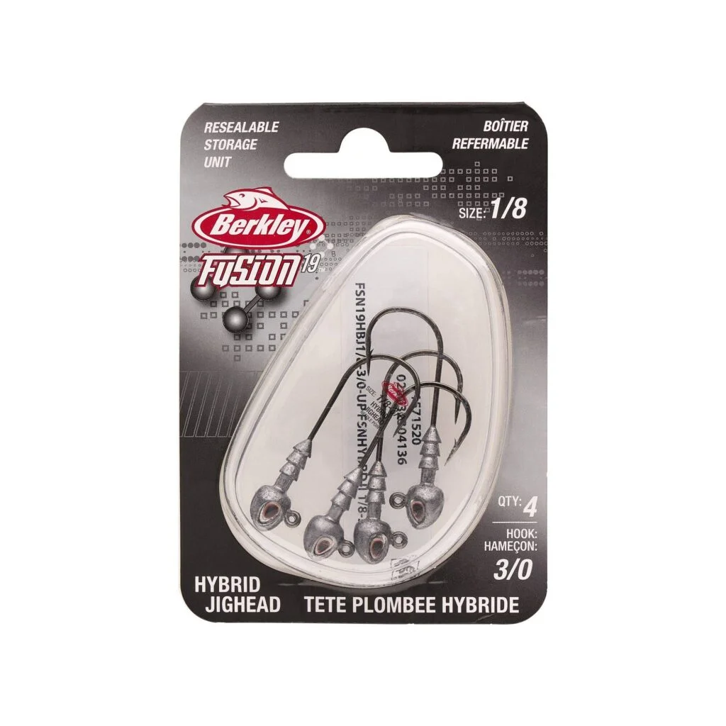 Berkley Fusion19 Hybrid Jighead 1/8 oz 3/0 - Unpainted (4-Pack)
