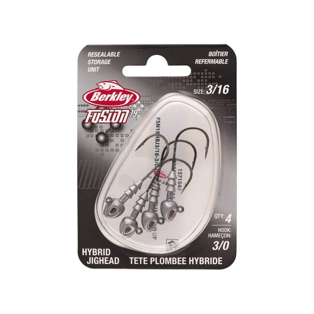 Berkley Fusion19 Hybrid Jighead 3/16 oz 3/0 - Unpainted (4-Pack)